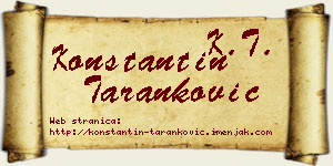 Konstantin Taranković vizit kartica